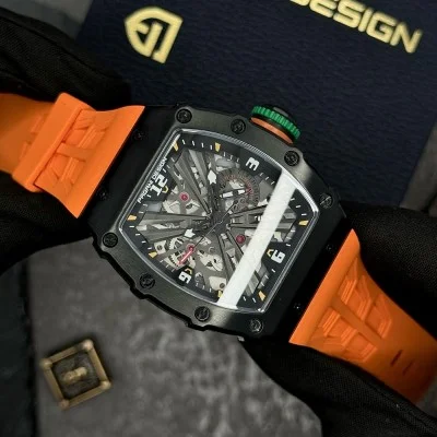 Мужские часы Pagani Design PD-1738 Black-Orange